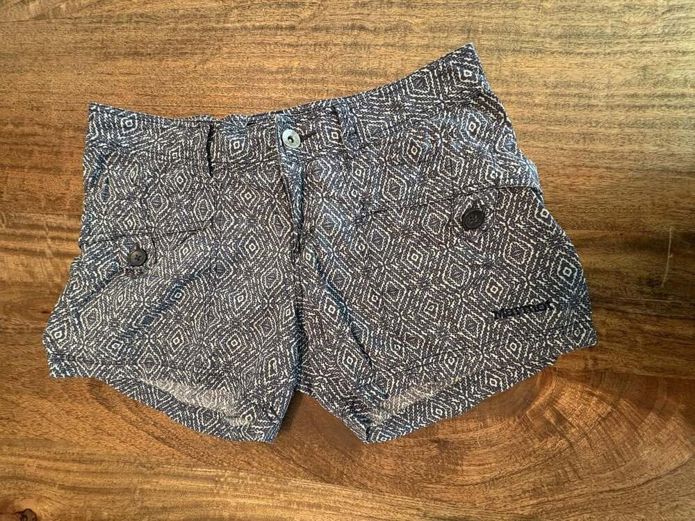 Marmot Shorts Womens 8 Black Geometric Print Cargo Stretch Hiking Outdoor